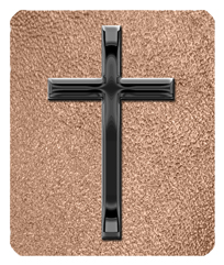 Black Single Cross Shimmer Bronze
